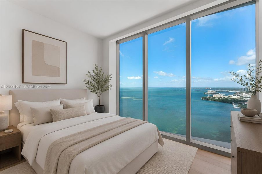 UNA Residences Brickell. Bedroom. Virtually Staged. UNA Residences Brickell. Bedroom. Virtually Staged.