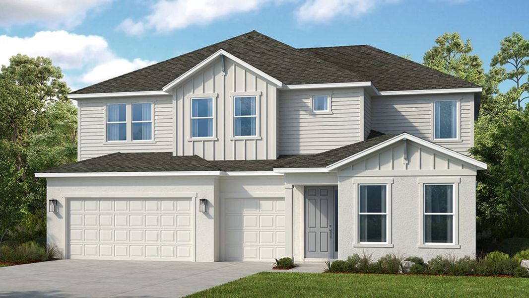 Representative exterior photo of a completed home built from the Nantucket by Taylor Morrison in Coasterra Community Group Page, Palmetto, FL (Image 12).