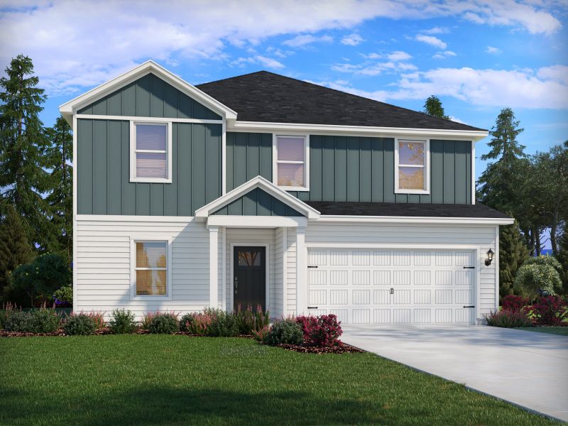 Chatham front elevation E at a Meritage Homes Community in Angier, NC.