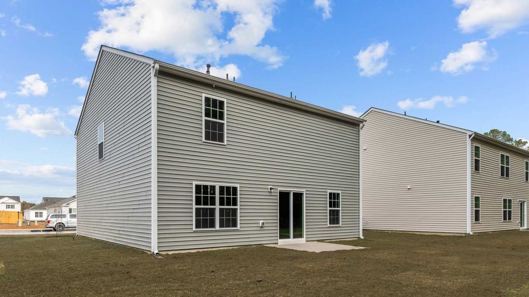 Exterior details and patio area of a home in Madeline Farm, New Bern (Image 19).