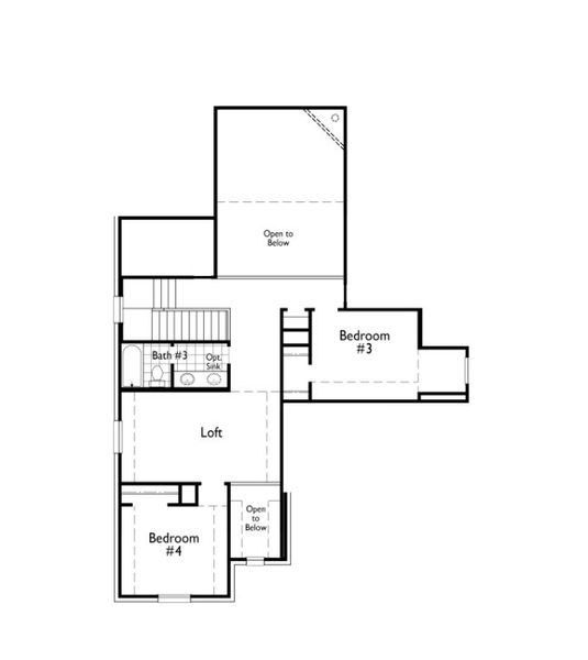 2D floor plan layout for the Richmond Plan by Highland Homes in Goodland: 53ft. lots, Midlothian, TX (Image 25).