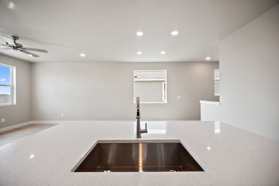 Furnished interior view inside a new home in Trails at Aspen Ridge-3, Colorado Springs (Image 7). Furnished interior view inside a new home in Trails at Aspen Ridge-3, Colorado Springs (Image 7).