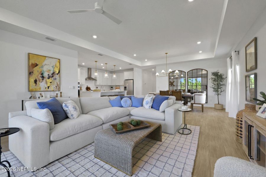 Furnished interior view inside a new home in Seminole Trace, Palm Coast (Image 36).