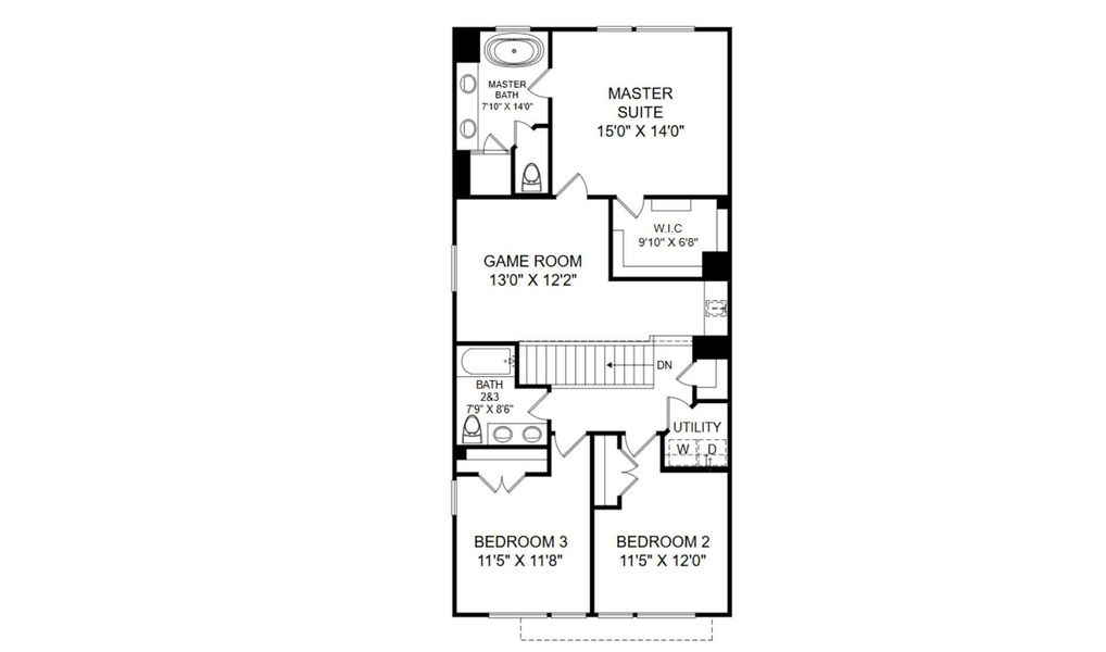 2D floor plan layout of this home in , Houston, TX (Image 3). 2D floor plan layout of this home in , Houston, TX (Image 3).