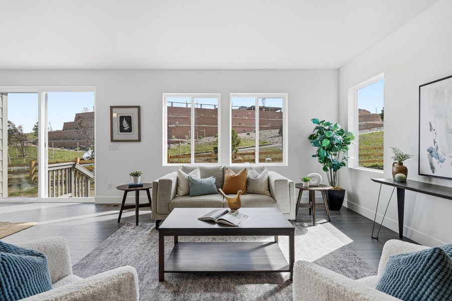 Furnished interior view inside a new home in Trailstone, Arvada (Image 8).