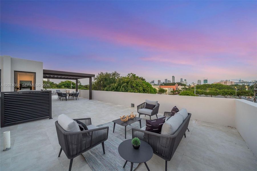 Exterior details and patio area of a home in , Miami (Image 35). Exterior details and patio area of a home in , Miami (Image 35).