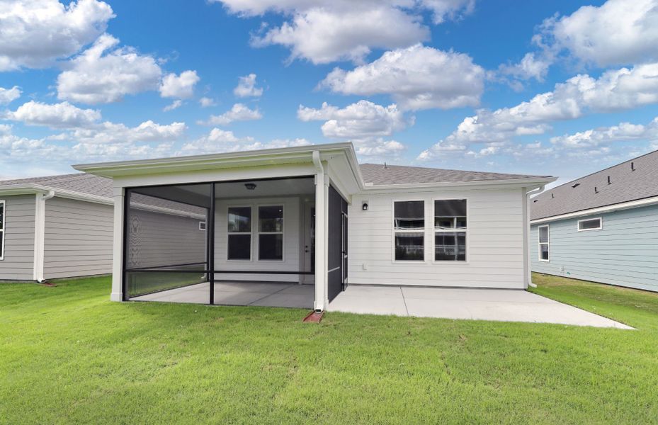 Covered lanai and patio