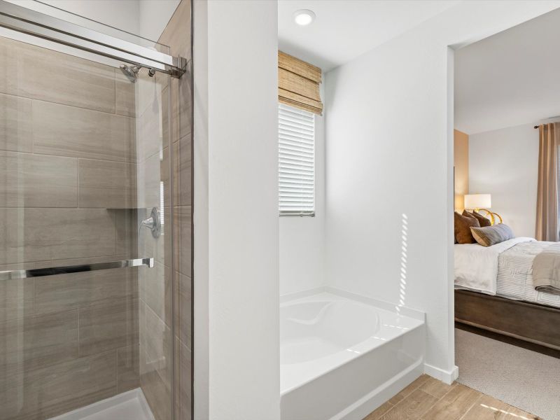 Furnished interior view inside a new home in Meritage Homes by Teravalis - Reserve Series, Buckeye (Image 12).