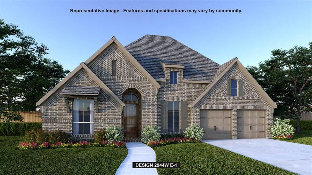 Front exterior of a new home in Bridgewater, Midlothian, TX, highlighting curb appeal (Image 1). Front exterior of a new home in Bridgewater, Midlothian, TX, highlighting curb appeal (Image 1).