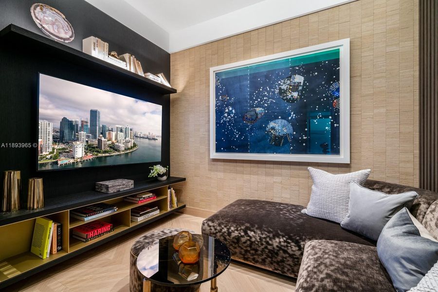 Furnished interior view inside a new home in , Miami (Image 12).