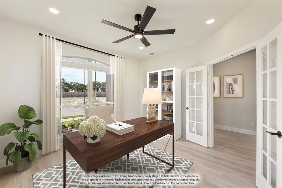 Furnished interior view inside a new home in Meadow Vista 60-65, Anna (Image 7). Furnished interior view inside a new home in Meadow Vista 60-65, Anna (Image 7).