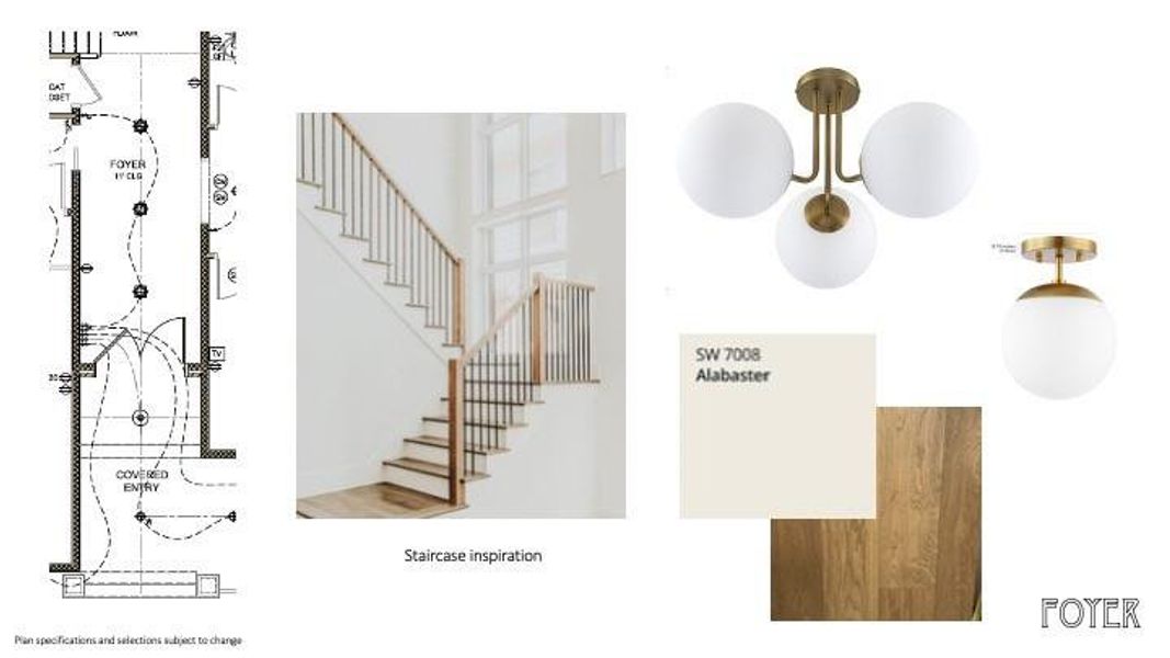 Inviting and wide foyer features designer lighting, access to garage through mud room and access to hallway leading to study and power bath.