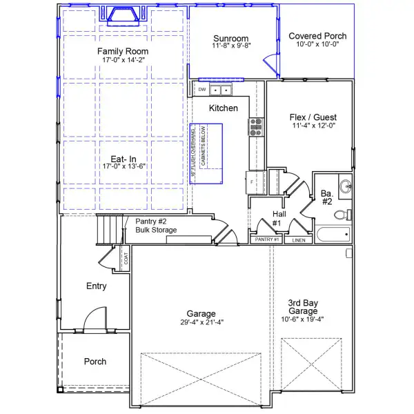 2D floor plan layout of this home in Scotts Hill Village, Wilmington, NC (Image 3). 2D floor plan layout of this home in Scotts Hill Village, Wilmington, NC (Image 3).