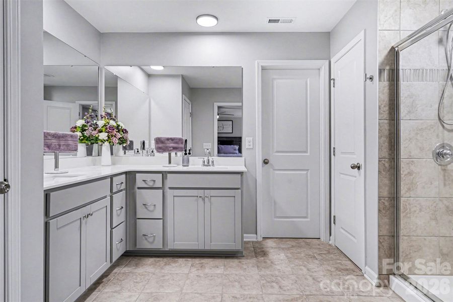 Furnished interior view inside a new home in Falls Cove at Lake Norman, Troutman (Image 32).
