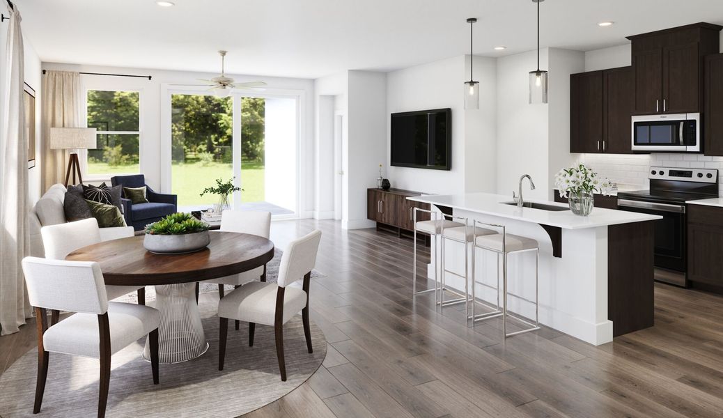 Representative furnished interior of a home built from the Brookstone by Mattamy Homes in Cardinal Landing, Coats (Image 3).