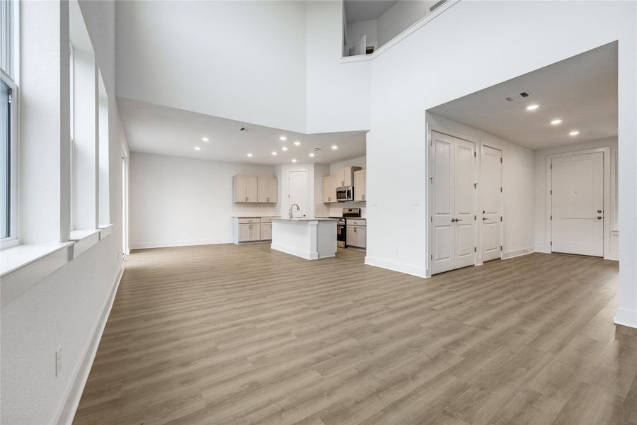 Exposed balcony above!