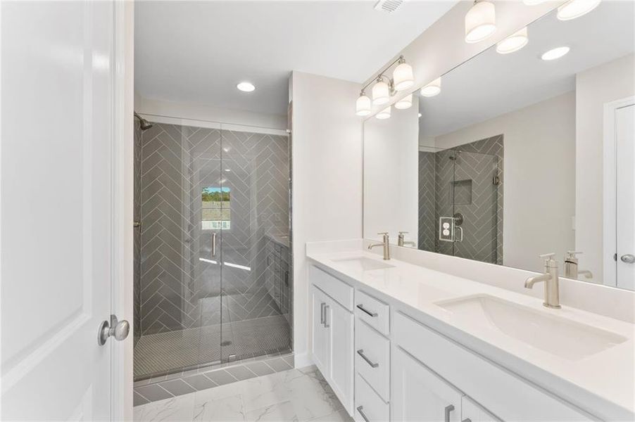 Furnished interior view inside a new home in East Park Village, Kennesaw (Image 11).