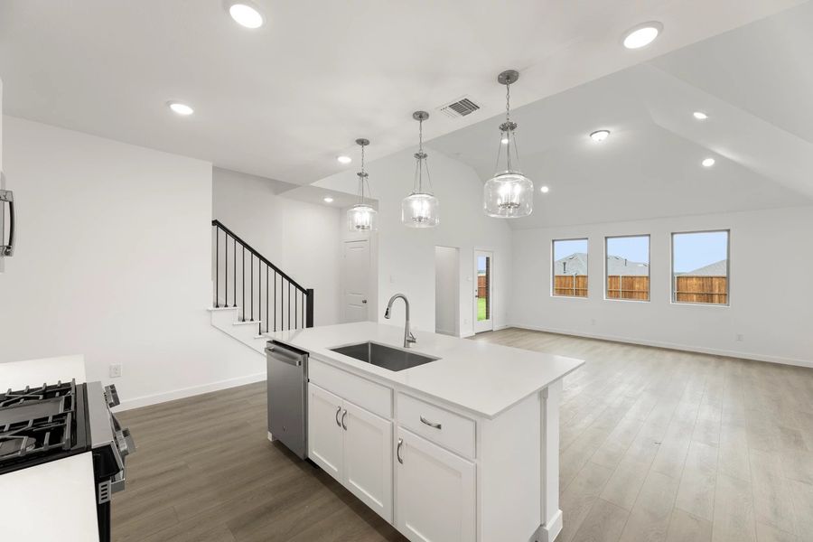 Open Kitchen-Living-Dining Room Representative Photo featuring the Timeless Collection