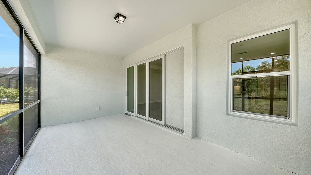 Exterior details and patio area of a home in Grand Park Real Estate and Homes for Sale in Sarasota, FL - Neal Communities, Sarasota (Image 2).