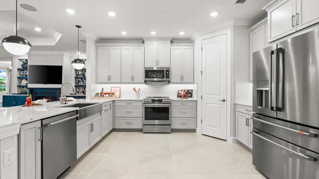 Furnished interior view inside a new home in Esplanade by the Islands, Naples (Image 5). Furnished interior view inside a new home in Esplanade by the Islands, Naples (Image 5).