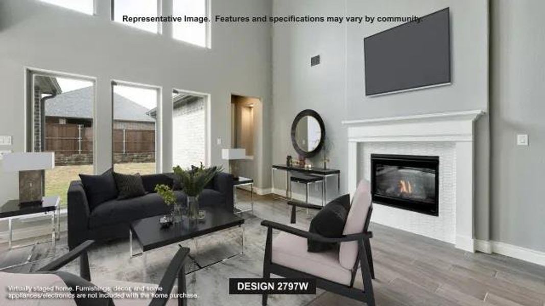 Furnished interior view inside a new home in Crosswinds, Kyle (Image 4).