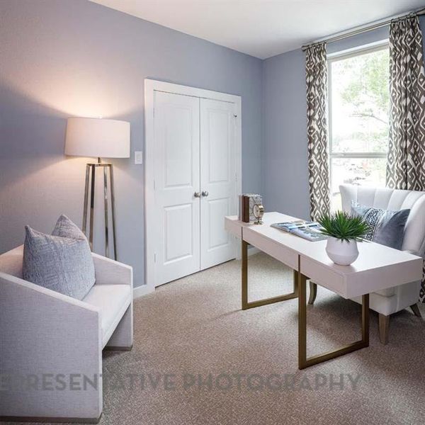 Furnished interior view inside a new home in Bridgeland Central: The Villas, Cypress (Image 15).