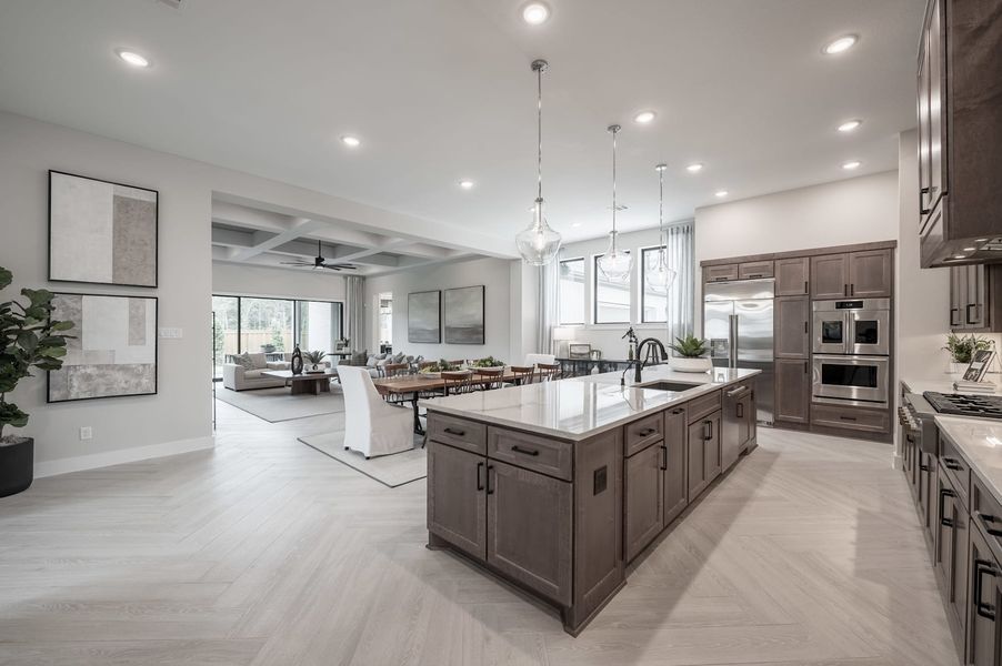 Representative furnished interior of a home built from the Carignan by Tri Pointe Homes in Woodson’s Reserve, Spring (Image 52).