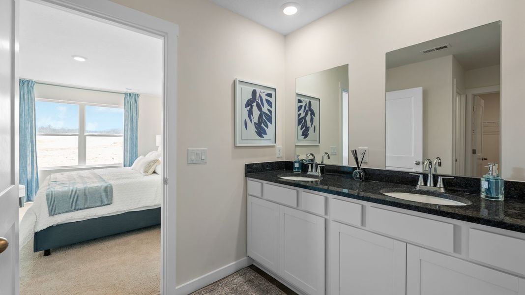 Furnished interior view inside a new home in Bayview at Harbor Crest, Ooltewah (Image 28). Furnished interior view inside a new home in Bayview at Harbor Crest, Ooltewah (Image 28).