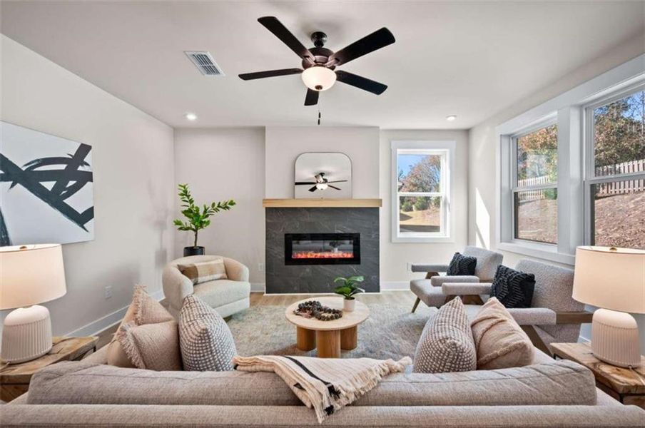 Furnished interior view inside a new home in The Paddocks at Doc Hughes, Buford (Image 10).
