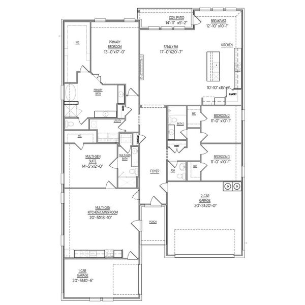 2D floor plan layout for the The Harmony by Lillian Custom Homes in Polo Ridge, Forney, TX (Image 5).