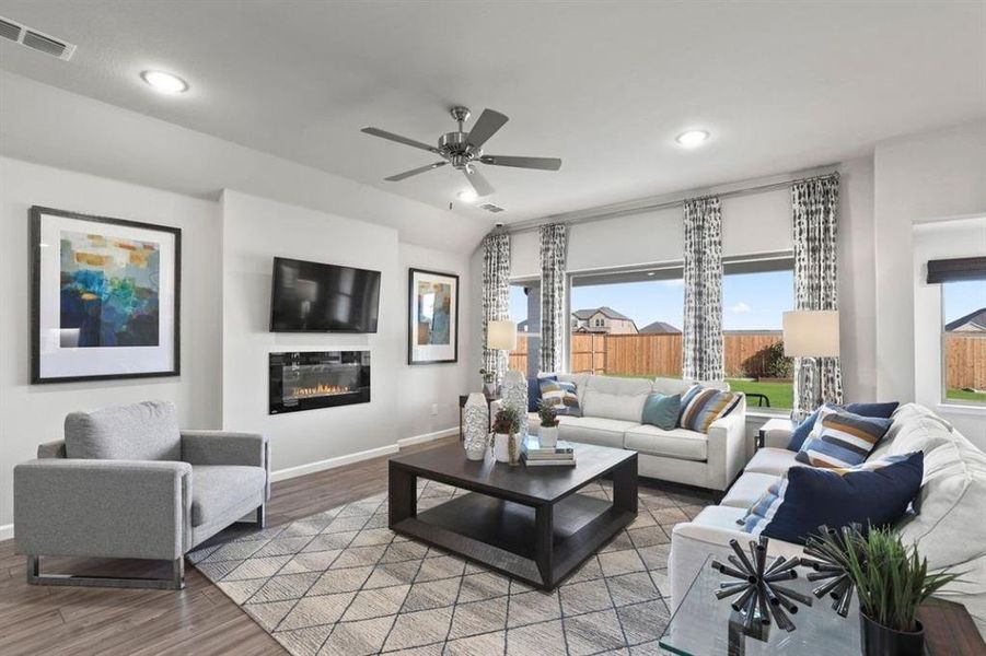 Living Room in the Oscar home plan by Trophy Signature Homes – REPRESENTATIVE PHOTO