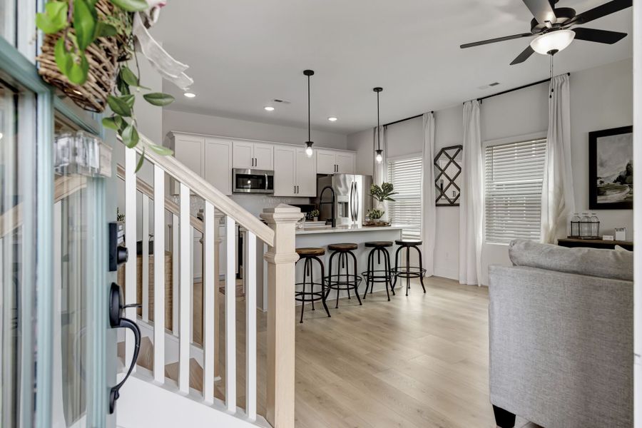 Representative furnished interior of a home built from the Henley by Parkside Builders in The Parks of Mill Town, Chattanooga (Image 5).