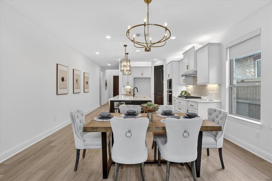 Furnished interior view inside a new home in Pecan Square 40', Northlake (Image 14).