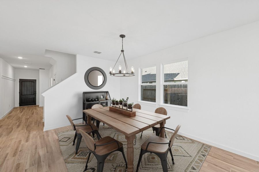 Sun-lit dining area Sun-lit dining area