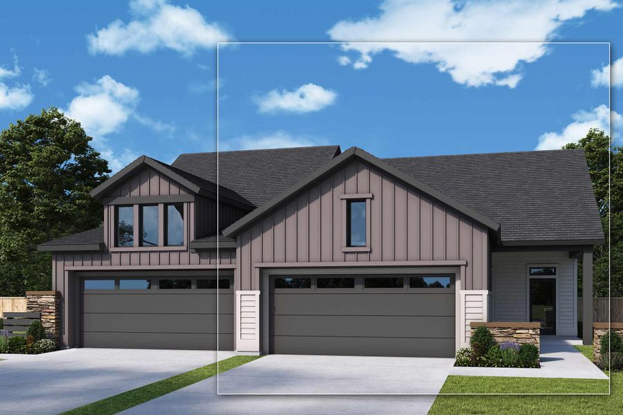 Front exterior of a new home in Encore at Chatham Park – Villa Series, Pittsboro, NC, highlighting curb appeal (Image 21). Front exterior of a new home in Encore at Chatham Park – Villa Series, Pittsboro, NC, highlighting curb appeal (Image 21).