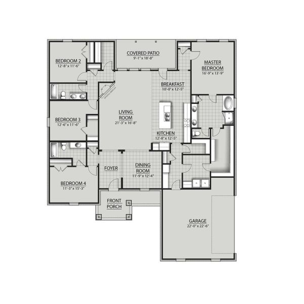 Adams IV H - Floor Plan - DSLD Homes Adams IV H - Floor Plan - DSLD Homes