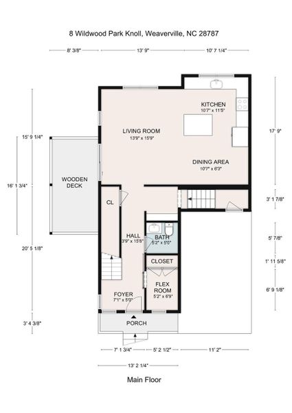 2D floor plan layout of this home in , Weaverville, NC (Image 5).