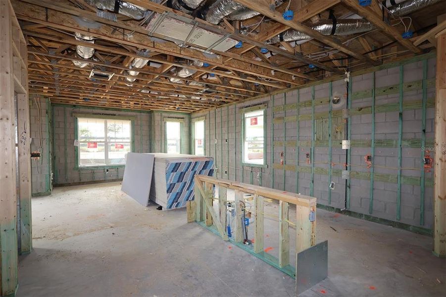 In-progress construction of a new home in Lake Star at Ovation, Winter Garden, FL (Image 9).