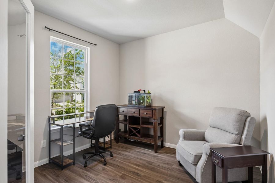 Dedicated Office with French privacy doors and abundant natural light Dedicated Office with French privacy doors and abundant natural light