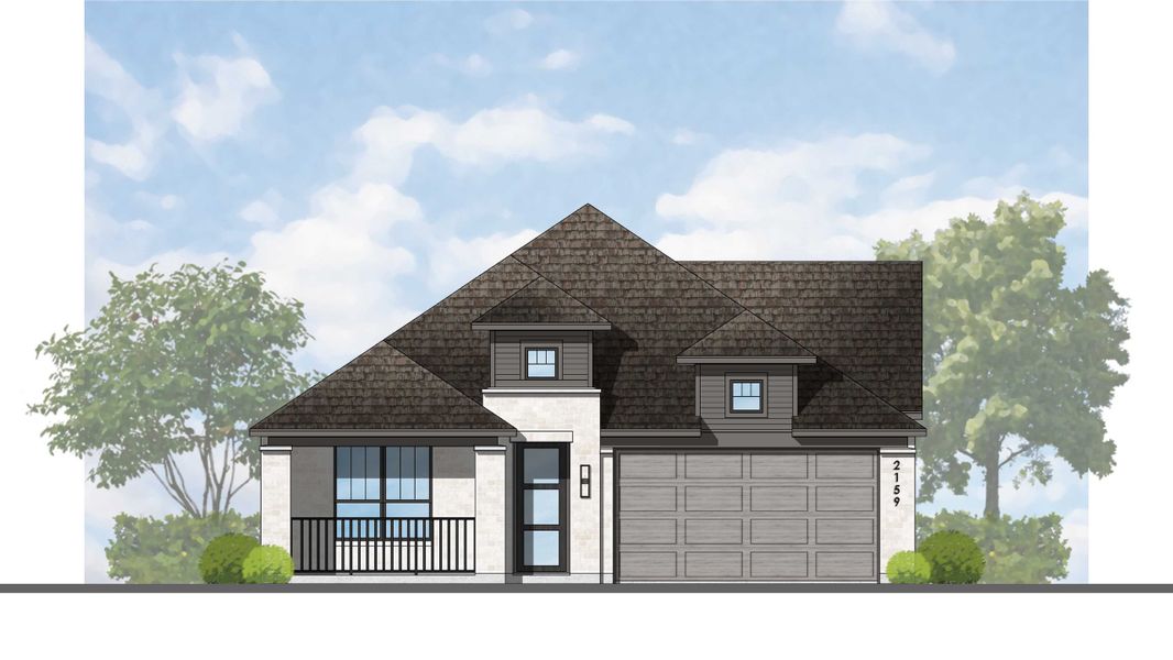 Representative rendering of the exterior for the Monet Plan by Highland Homes (Image 3).