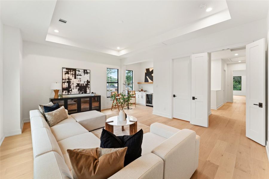 Another view of the upstairs game room.