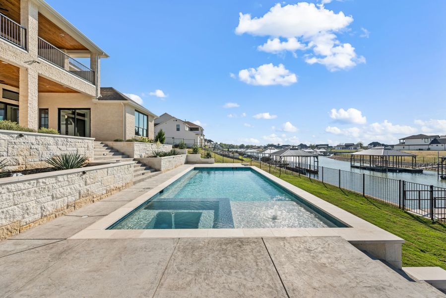 Exterior details and patio area of a home in The Resort on Eagle Mt. Lake, Fort Worth (Image 32).