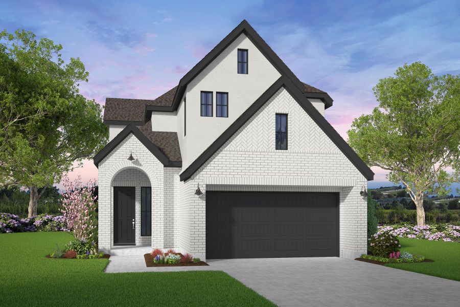 Front exterior of a new home in , Katy, TX, highlighting curb appeal (Image 1). Front exterior of a new home in , Katy, TX, highlighting curb appeal (Image 1).