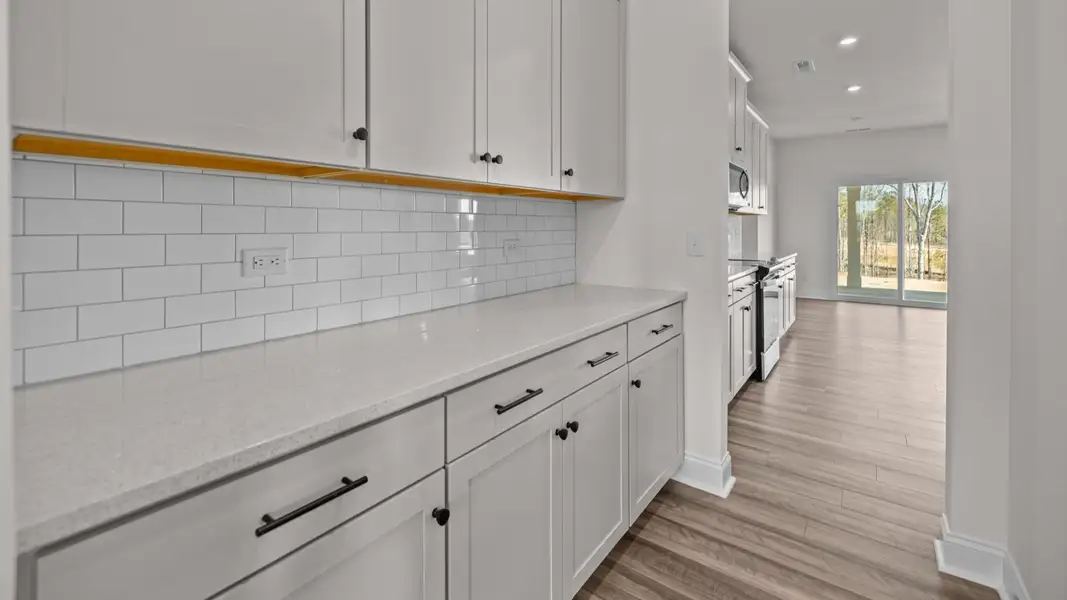 The Norris Plan by DRB Homes in Michaux Gardens - Butler's Pantry The Norris Plan by DRB Homes in Michaux Gardens - Butler's Pantry