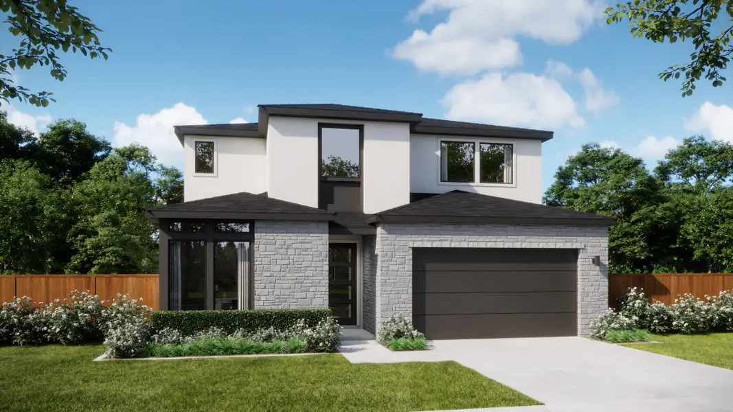 Representative exterior photo of a completed home built from the 4062 by Risewell Homes in Bluff Haven, Georgetown, TX (Image 3).