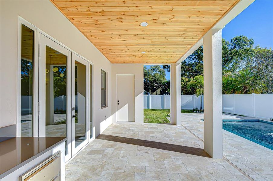 Exterior details and patio area of a home in , Tampa (Image 41).