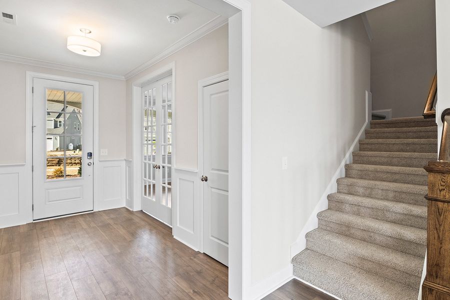 Representative unfurnished interior of a home built from the The Whitley by RobuckHomes in Kennebec Crossing, Angier (Image 28). Representative unfurnished interior of a home built from the The Whitley by RobuckHomes in Kennebec Crossing, Angier (Image 28).