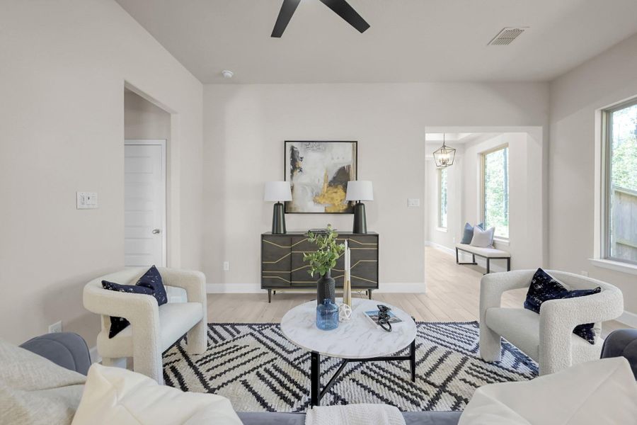 Furnished interior view inside a new home in Woodforest 40', Montgomery (Image 13).