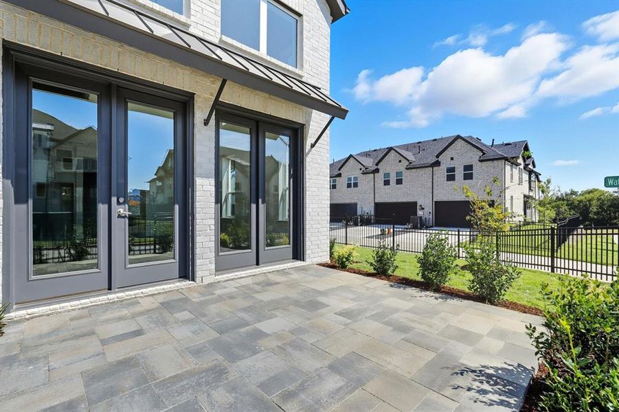 View of patio / terrace with french doors and a residential view View of patio / terrace with french doors and a residential view