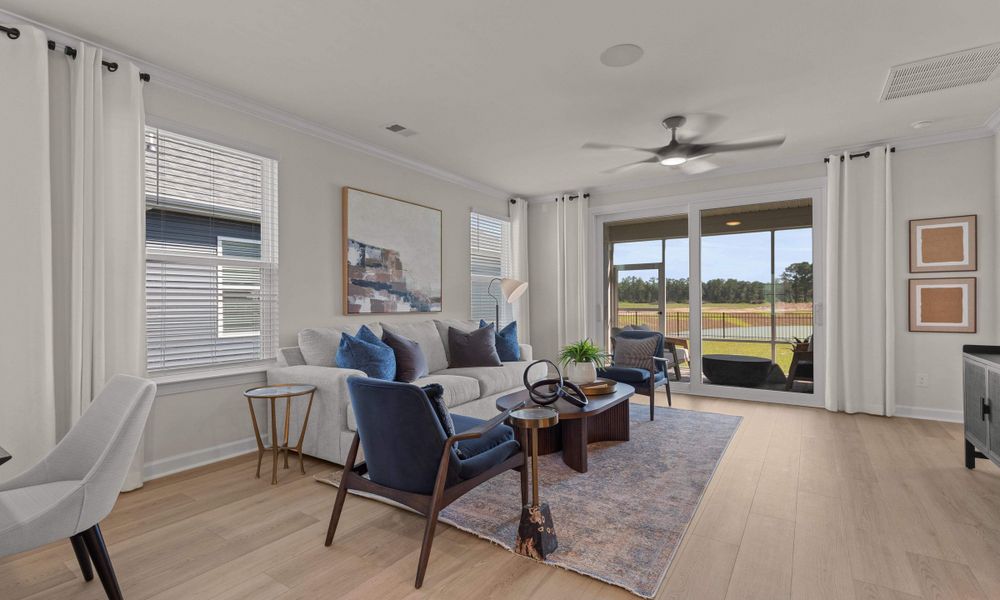 Representative furnished interior of a home built from the The Hibiscus by Chesapeake Homes in Traditions at Carolina Forest, Myrtle Beach (Image 31).